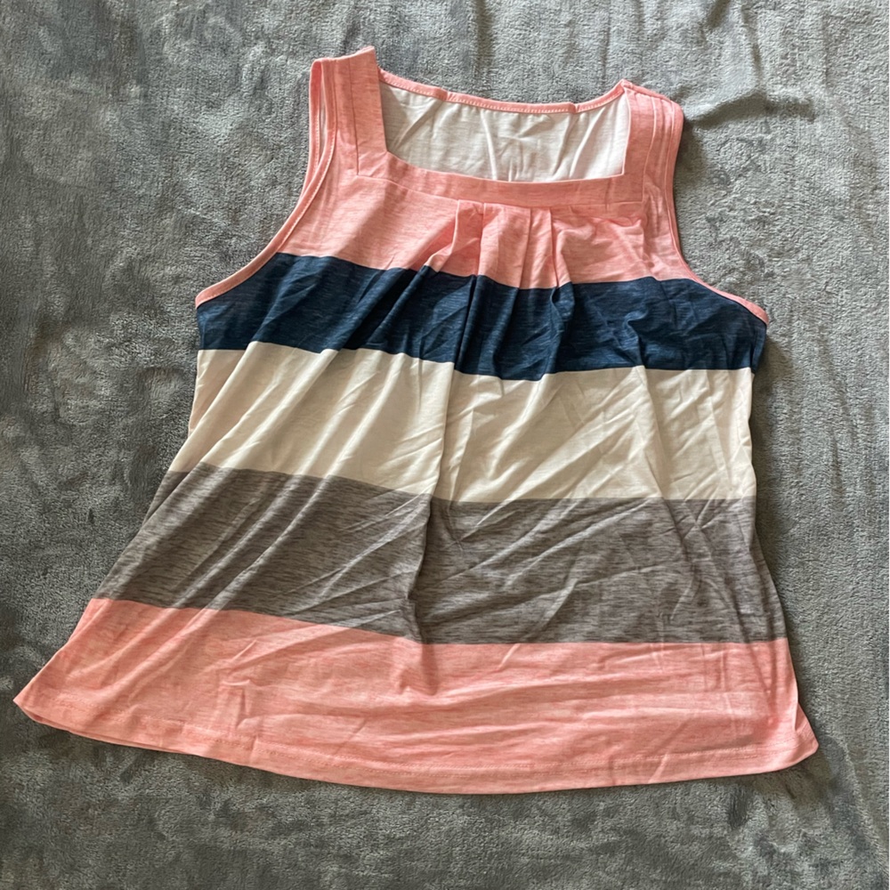 SHEIN Pink and Gray Top